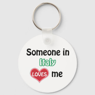Someone in Italy Loves me Keychain