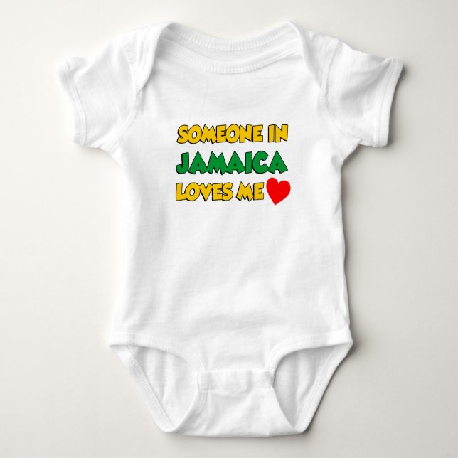Someone In Jamaica Loves Me Baby Bodysuit (Front)