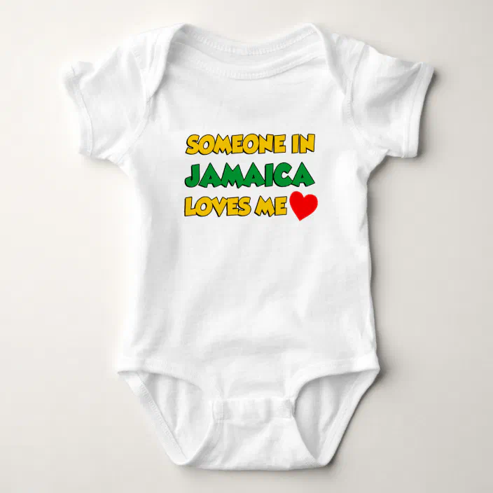 Love me With Jamaica Flag I'm Jamaican Baby Bodysuit 