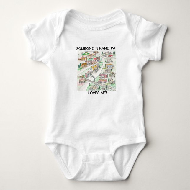 Someone in Kane, PA LOVES ME baby one piece Bodysuit (Front)