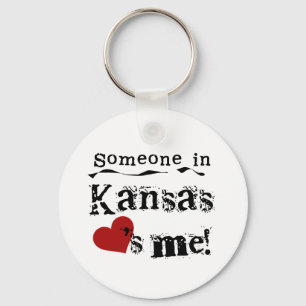 Someone In Kansas Loves Me Keychain