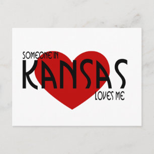 Someone in Kansas Loves Me Postcard