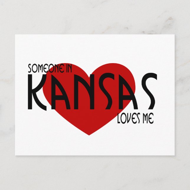Someone in Kansas Loves Me Postcard (Front)