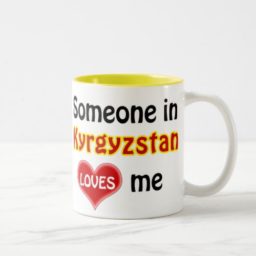 Someone in Kyrgyzstan loves me Two_Tone Coffee Mug