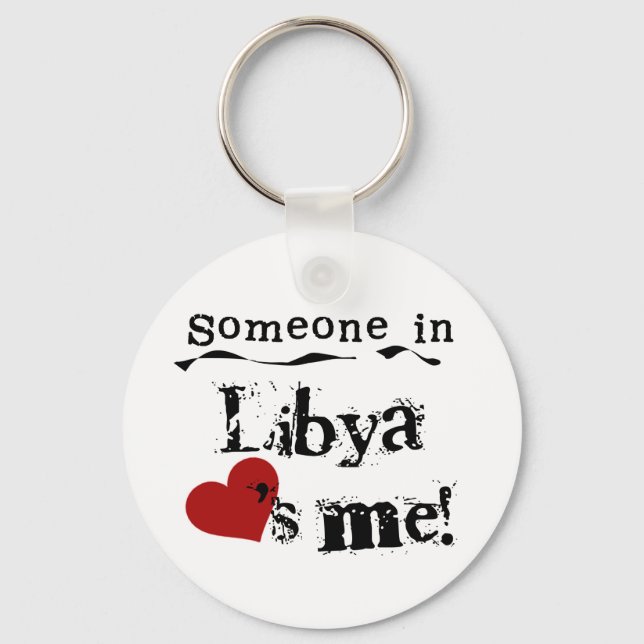 Someone In Libya Loves Me Keychain (Front)