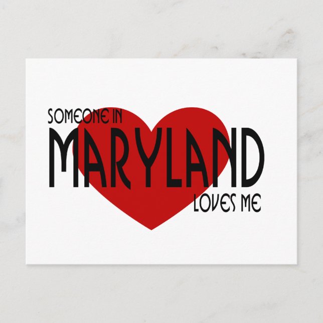 Someone in Maryland Loves Me Postcard (Front)