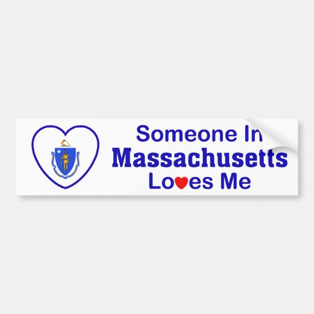 Someone In Massachusetts Loves Me Bumper Sticker (Front)