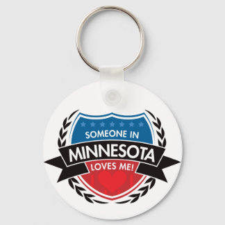 Someone In Minnesota Loves Me Keychain