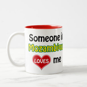 Someone in Mozambique loves me Two-Tone Coffee Mug