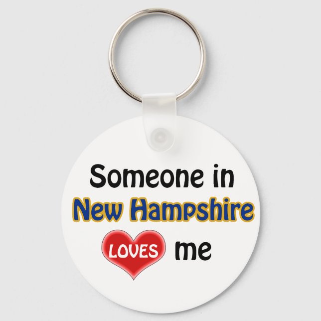 Someone in New Hampshire Loves me Keychain (Front)