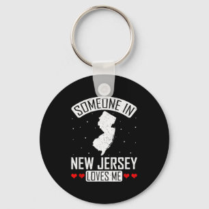 Someone In New Jersey Loves Me Nj State Souvenir G Keychain