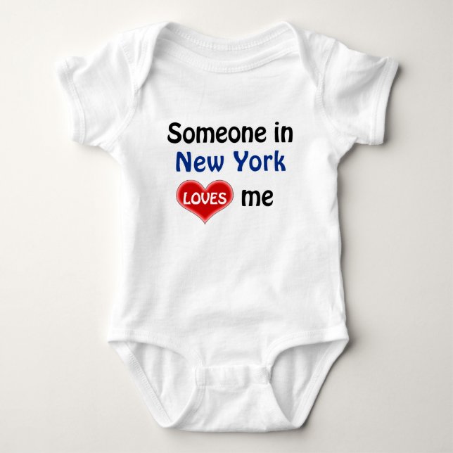 Someone in New York loves me Baby Bodysuit (Front)