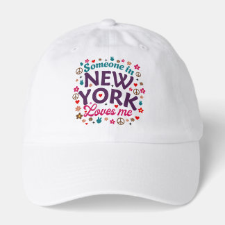 Someone in New York Loves Me Retro Funny Design Hat