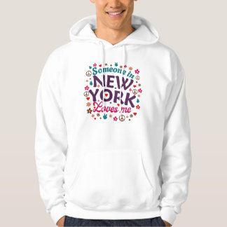 Someone in New York Loves Me Retro Funny Design Hoodie
