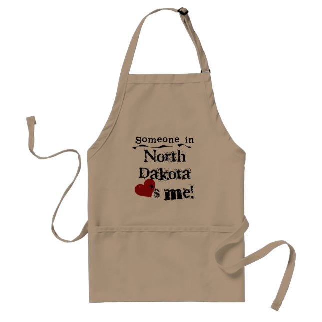 Someone In North Dakota Loves Me Adult Apron (Front)