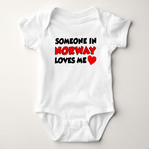 Someone In Norway Loves Me Baby Bodysuit