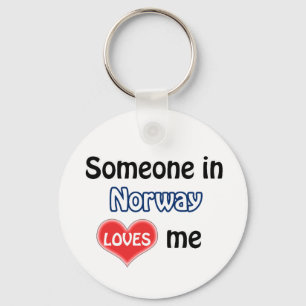 Someone in Norway Loves me Keychain