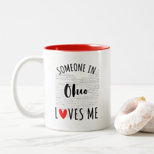 Someone In Ohio Loves Me Map Coffee Mug