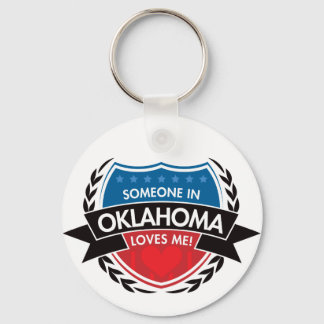 Someone In Oklahoma Loves Me Keychain