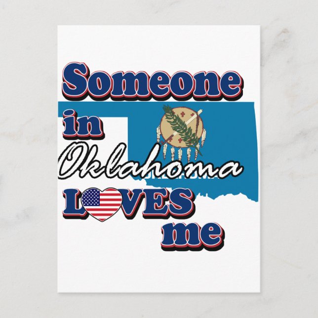 Someone in Oklahoma loves me Postcard (Front)
