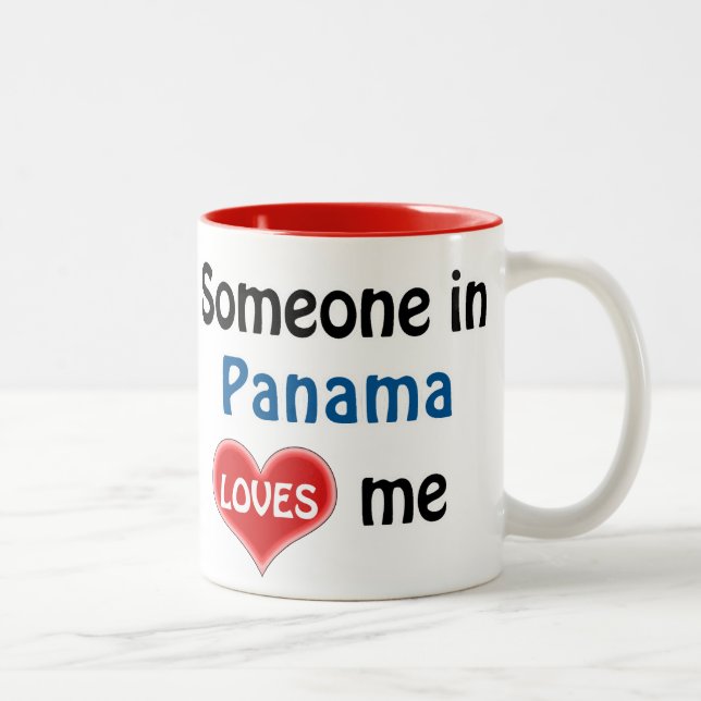 Someone in Panama loves me Two-Tone Coffee Mug (Right)