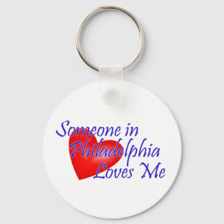 Someone in Philadelphia Loves Me Keychain