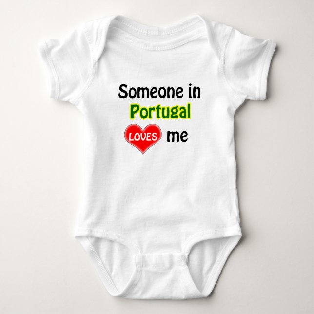 Someone in Portugal  loves me Baby Bodysuit (Front)