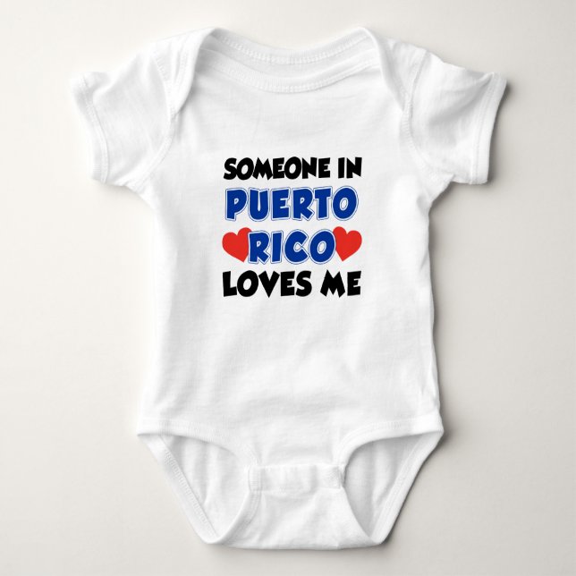 Someone In Puerto Rico Loves Me Baby Bodysuit (Front)