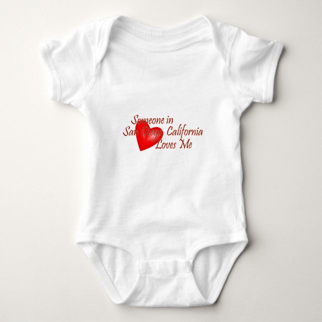 Someone in San Diego Loves Me Baby Bodysuit (Front)