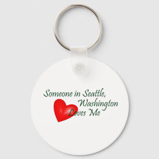 Someone In Seattle Loves Me Keychain