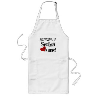 Someone In Serbia Loves Me Long Apron