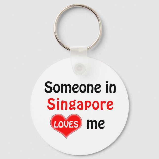 Someone in Singapore Loves me Keychain (Front)