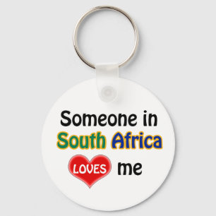 Someone in South Africa Loves me Keychain