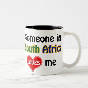 Someone in South Africa loves me Two-Tone Coffee Mug