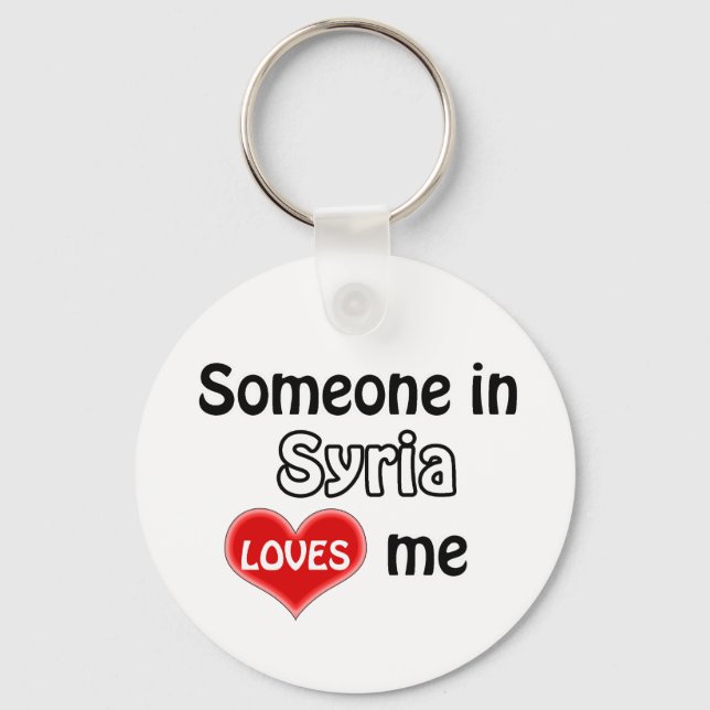Someone in Syria Loves me Keychain (Front)