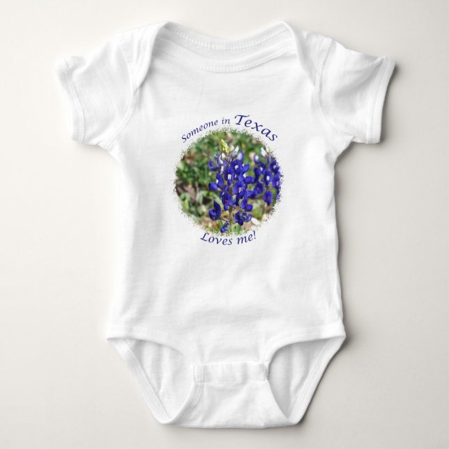Someone in Texas Loves Me Gift Baby Bodysuit (Front)
