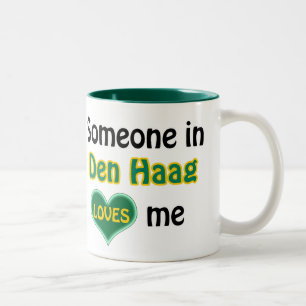 Someone in The Hague loves me Two-Tone Coffee Mug