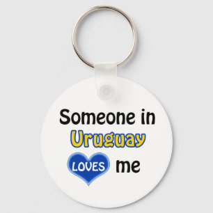 Someone in Uruguay Loves me Keychain