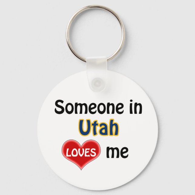 Someone in Utah Loves me Keychain (Front)