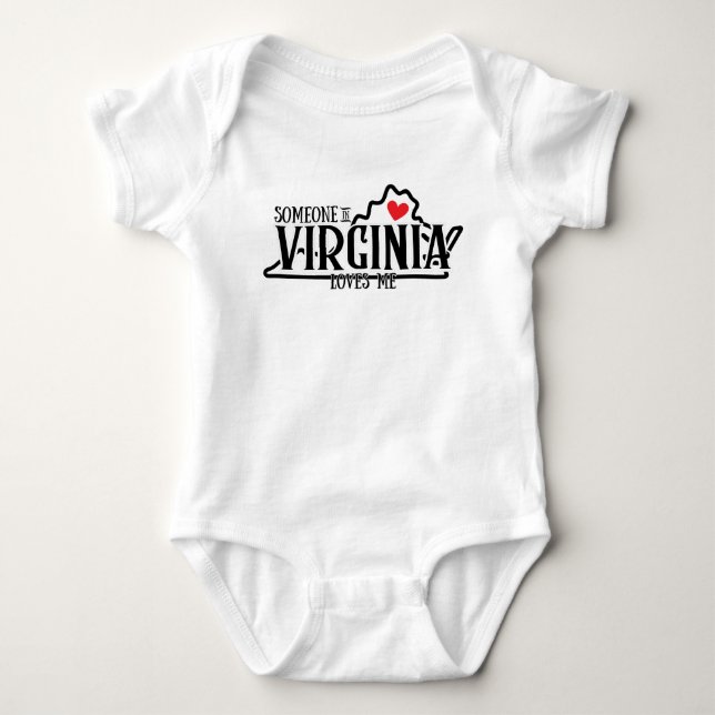 Someone in Virginia Loves Me Baby Bodysuit (Front)
