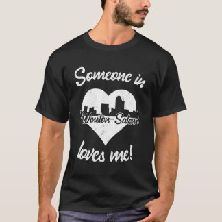 Someone In Winston-Salem Nc Loves Me Heart Skyline T-Shirt