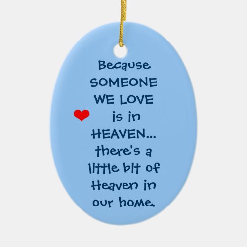 Someone is in Heaven ornament
