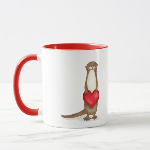 Someone otterly loves me cute otter with heart mug