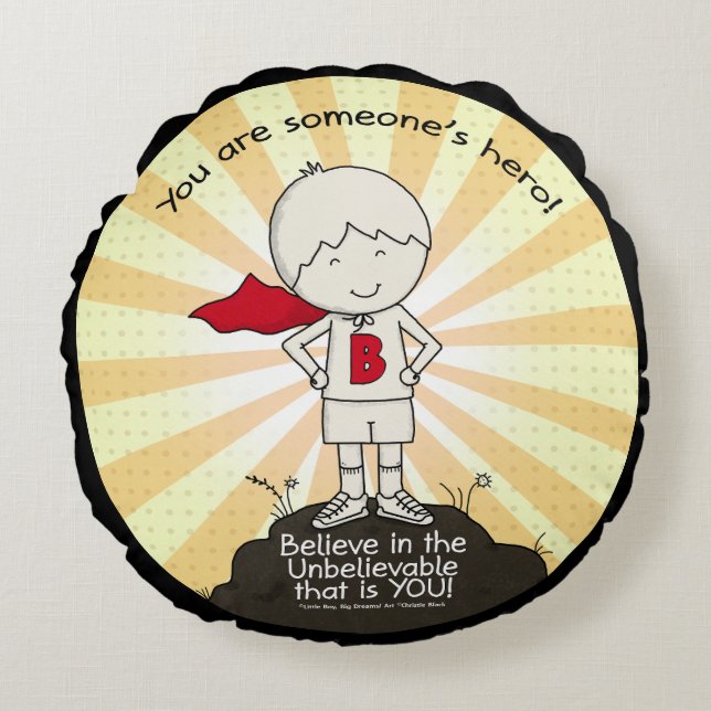 Someone’s Hero Round Pillow (Front)