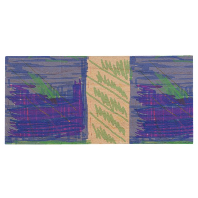 Someone Scribbled on My USB Stick Wood Flash Drive (Back)