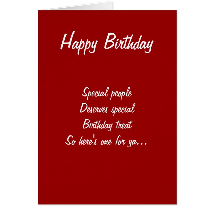 Someone special teaser birthday card