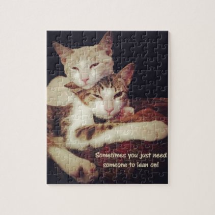 Someone to Lean on Kitty Cats Jigsaw Puzzle