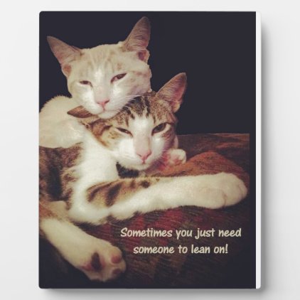 Someone to Lean on Kitty Cats Plaque