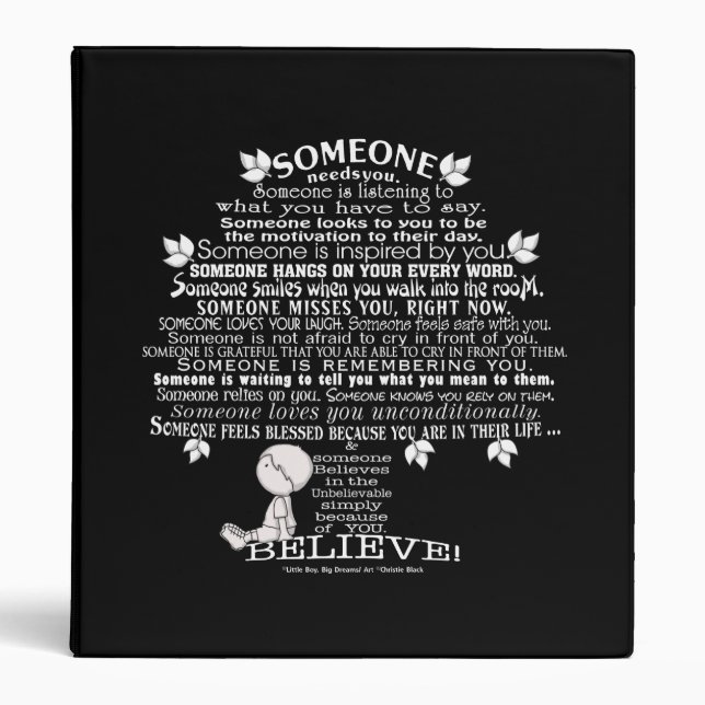 SOMEONE Tree 3 Ring Binder (Front)