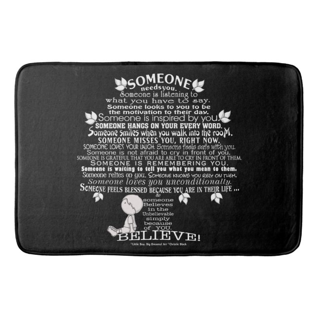 SOMEONE Tree Bathroom Mat (Front)